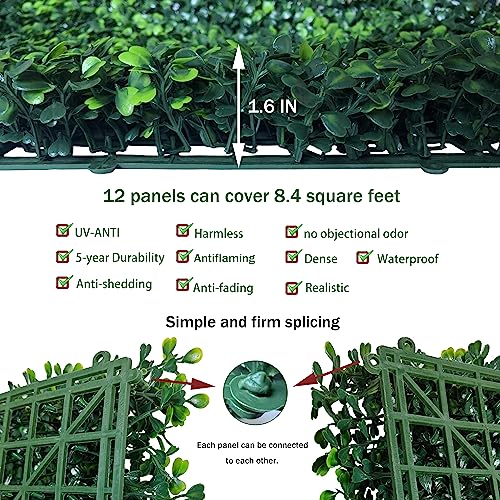Artificial-Grass-Wall-Panel-Backdrop10-X-10-12P84-sqft-UV-Anti-Greenery-Boxwood-Panels-for-Indoor-Outdoor-Green-Wall-Decor-Ivy-Fence-Covering-Privacy Artificial Grass Wall Panel Backdrop10 X 10 12P84 sqft UV Anti Greenery Boxwood Panels for Indoor Outdoor Green Wall Decor Ivy Fence Covering Privacy