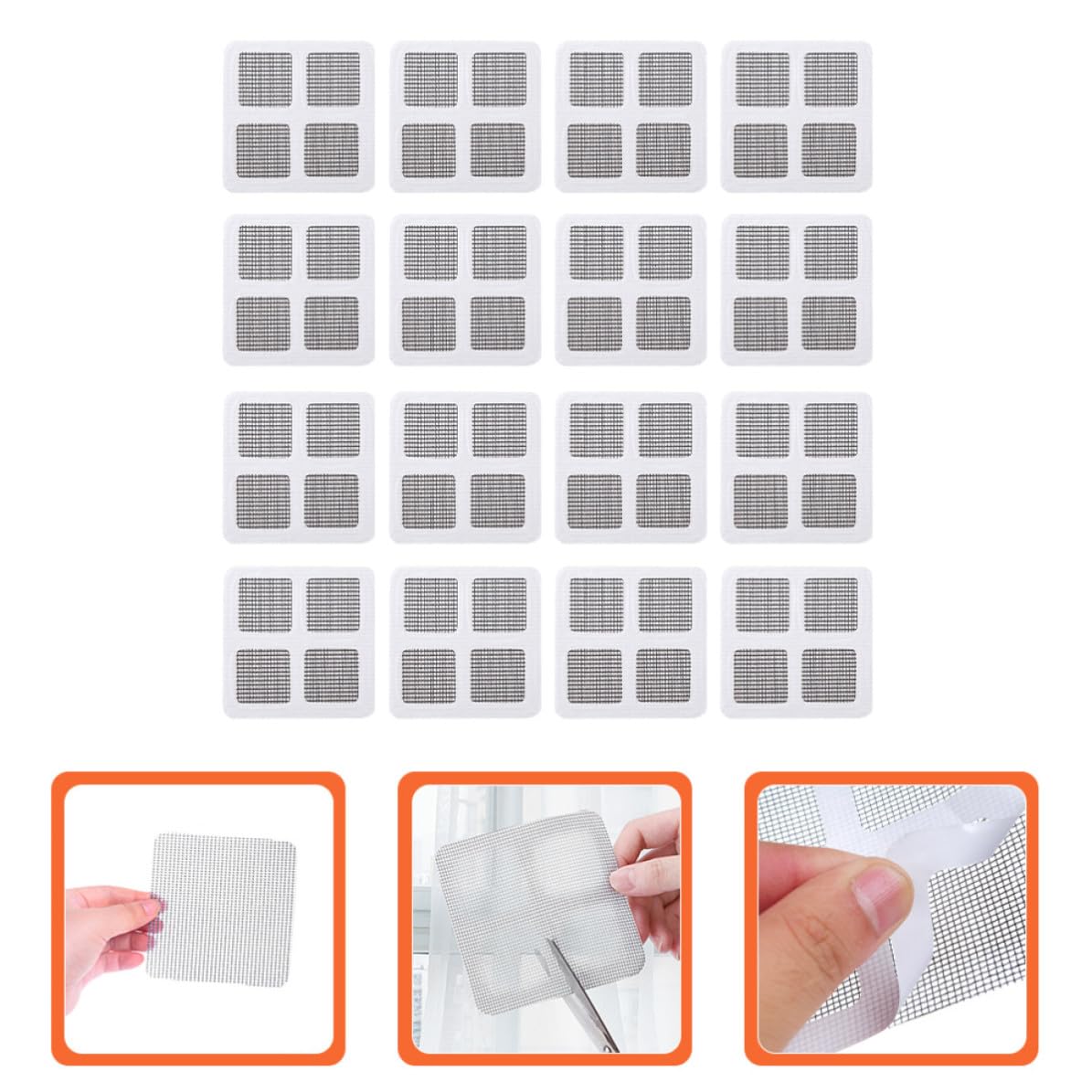NUOBESTY Window Screen Repair Patch 30 Sheets Strong Adhesive Mesh Set