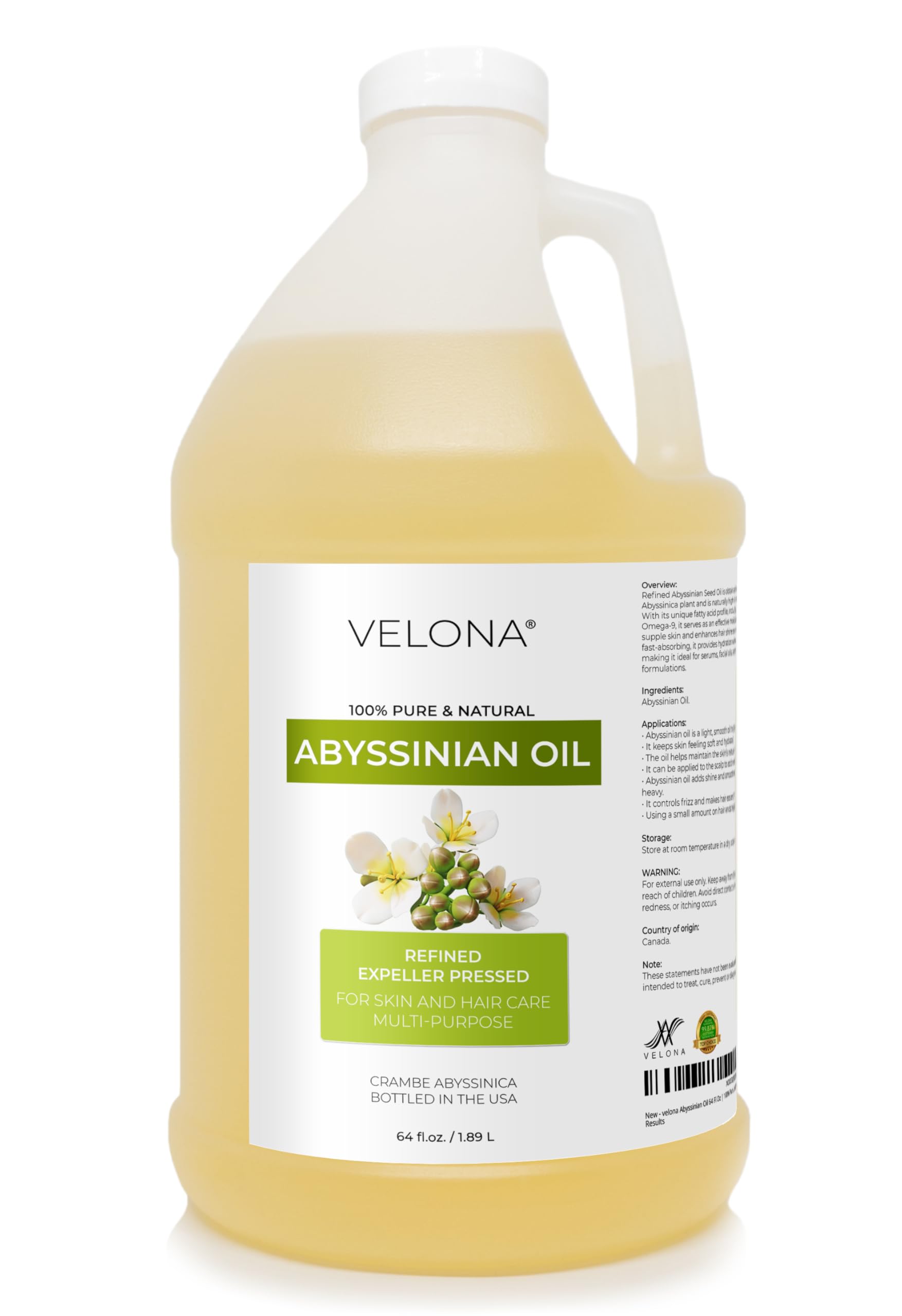 velona Abyssinian Oil 2 Fl Oz | 100% Pure and Natural Carrier Oil | Hair Body Care | Use Today - Enjoy Results product thumbnail 2