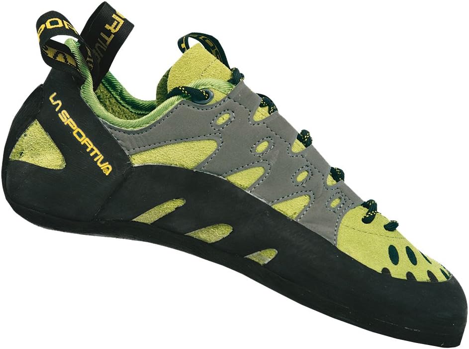 La Sportiva Men's TarantuLace Performance Rock Climbing Shoe, Kiwi/Grey, 36 M EU