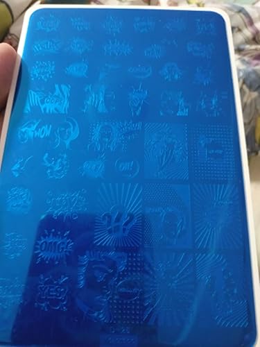 Miniatura 6 de Love Heart Lips Placas de estampado de uñas de San Valentín Impresión de hojas de flores de rosas Placa de arte de uñas Ojos Palabra Diseño de Uñas