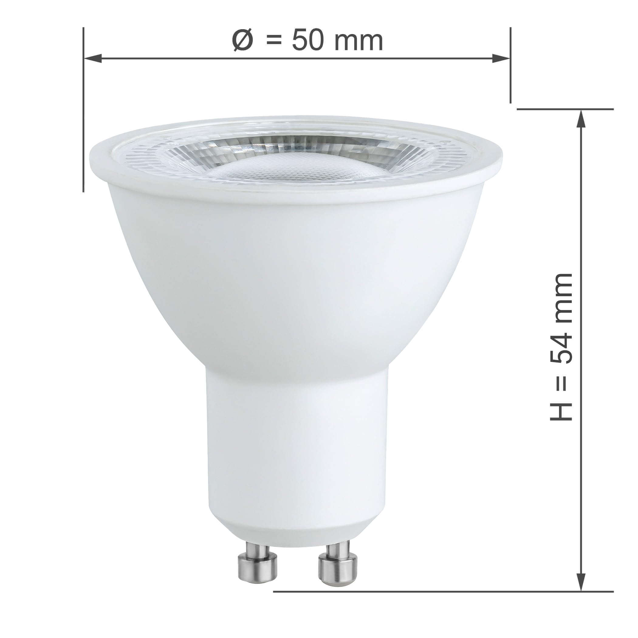 SEBSON Ampoule GU10 LED 3000K Blanc Chaud 2,5W 450lm Classe A | Classe d'Efficacité Énergétique A, Remplace 50W Halogène, Ampoule GU10 90°, Spot Encastré 230V ø50x53mm, Lot de 10