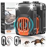 SOKTNEU Marderschreck Auto, Ultraschall Marderabwehr mit Flexible Stromversorgung, Marderabwehr Auto für Motorraum inkl an 12V Autobatterie, für Auto, Garten, Dachboden - 2 Stück