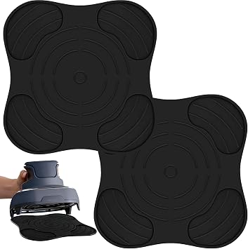 Jalopink Silicone Air Fryer Trivets for Ninja Crispi PowerPod,Heat-Resistant,Non-Slip,Protection for Countertop,Hot Pads for Ninja FN101GY FN101SG FN101ST Black,2PCS