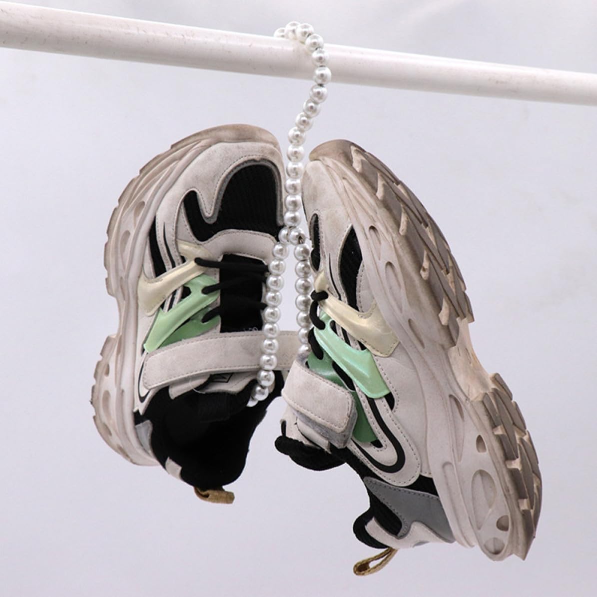 CHILDWEET Double Hooks Shoes Drying Rack, ABS Hanging Organizer