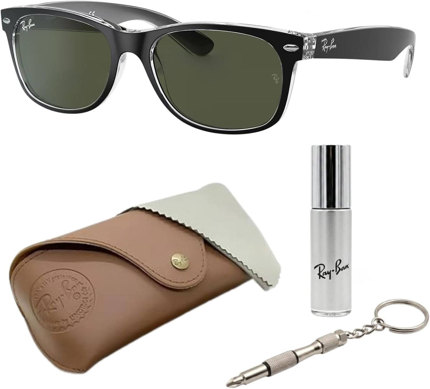 Ray-Ban RB2132 NEW WAYFARER COLOR MIX Square Shaped Sunglasses for Men & Women with Official RAYBAN Eyewear Kit