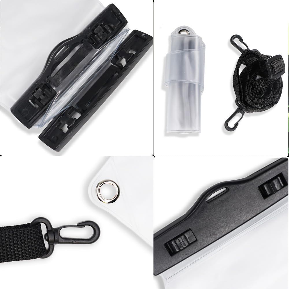 6 fundas universales impermeables para radio de dos vías, portátil, a prueba de lluvia, con correa ajustable, compatible con Motorola Kenwood Midland UV-3R UV-5R PX-888 Walkie Talkie Radio (blanco)