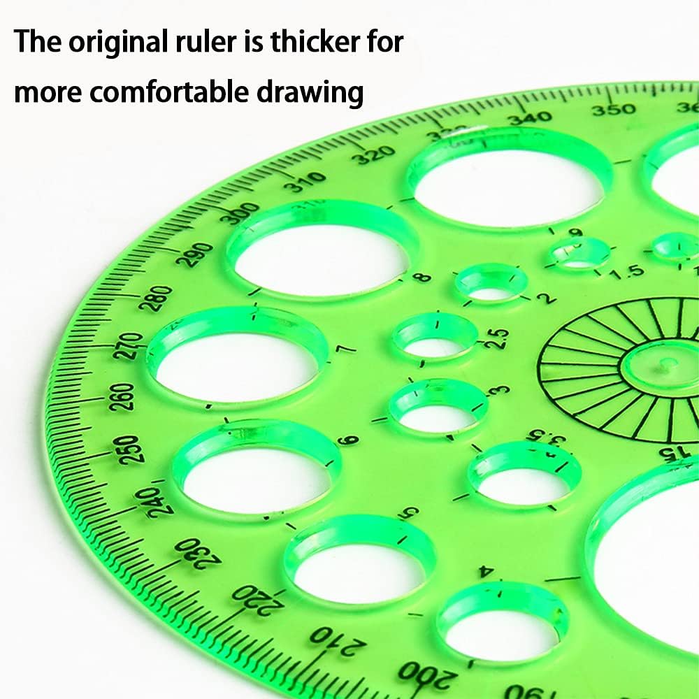 Kaimeilai 4PCS Plastic Protractor, 360 Degree Protractor, Geometry