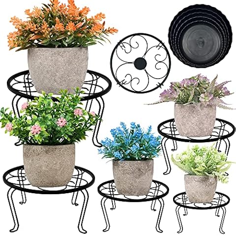 HAINARverS New Metal Plant Stands 5-Pack Black Cover