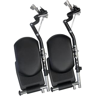 Karman Universal Elevating Legrest for Wheelchair, Black, E&J Style