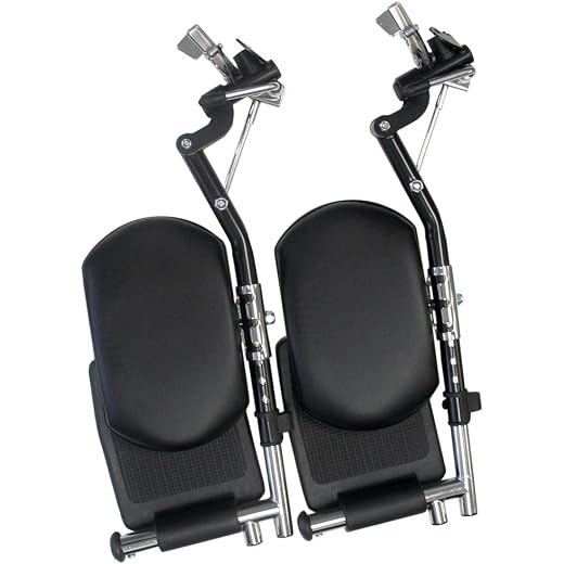 Karman Universal Elevating Legrest for Wheelchair, Black, E&J Style