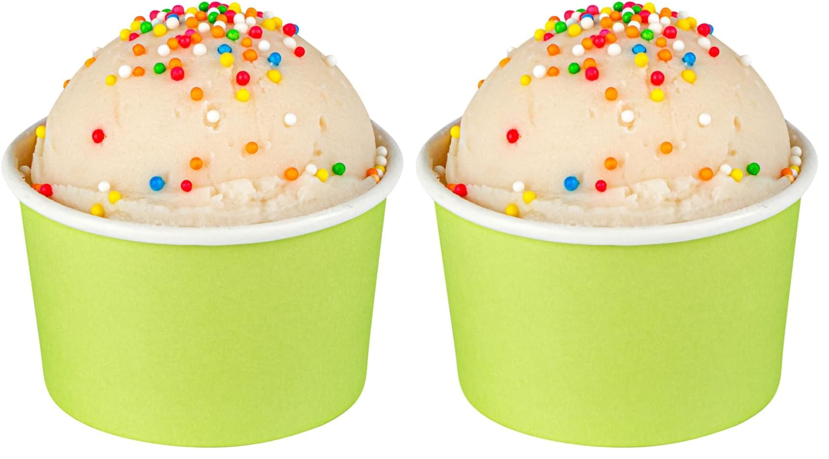 Restaurantware Coppetta 3 Ounce Paper Cups, 50 Durable To Go Cups - Lids Sold Separately, Disposable, Green Paper Dessert Cups, Freezable, For Cafes And Restaurants (Pack of 2)