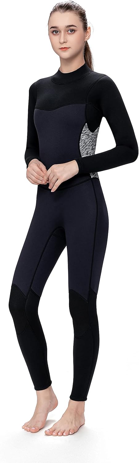 FLEXEL Full Wetsuit Men 3mm Wet Suits for Men Neoprene Surfing Diving Snorkeling Wet Suit Long Sleeves Swimsuit : Sports & Outdoors