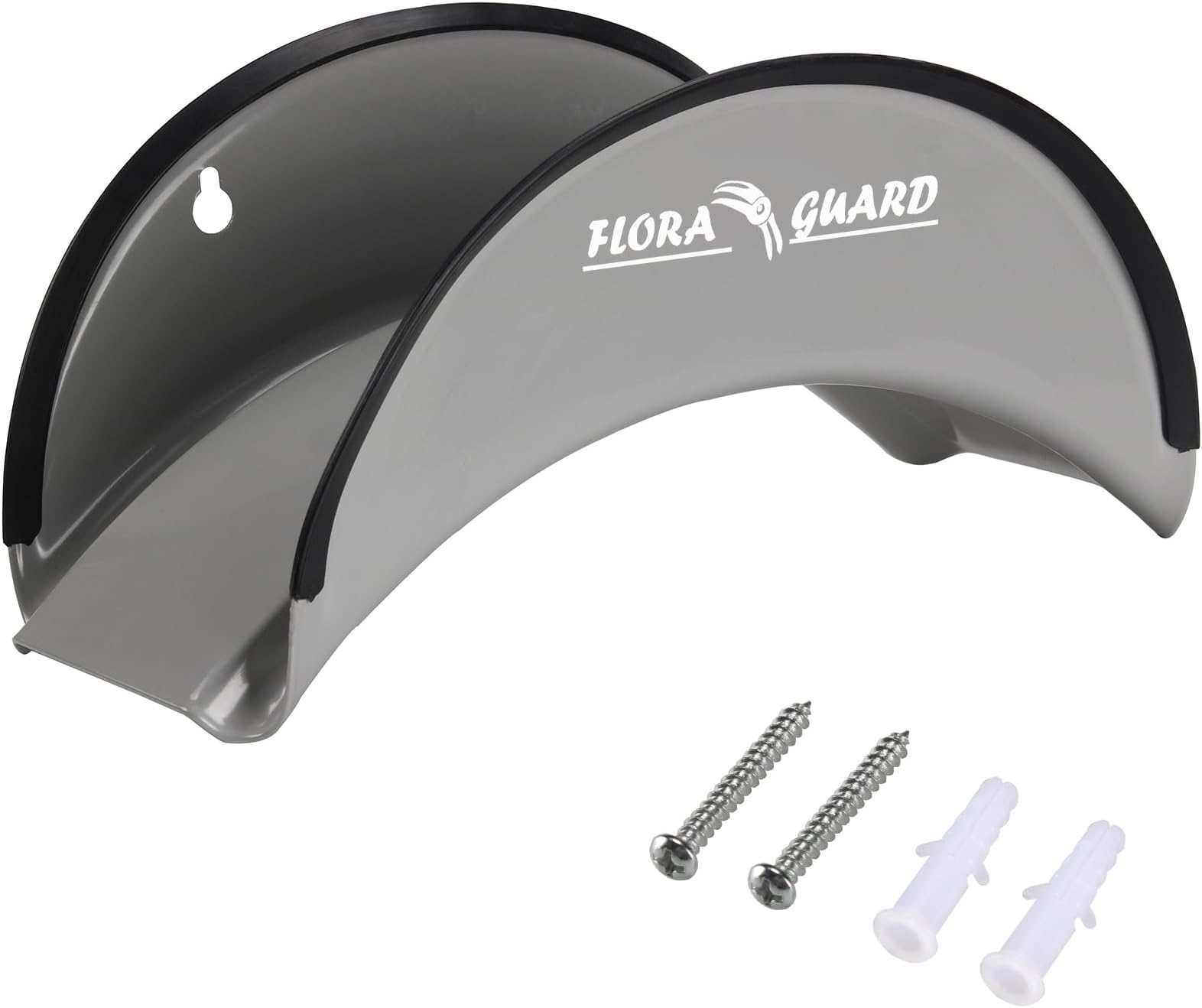 Hose Hanger, Wall-Mounted Metal Hose Holder, Anti-Corrosive Hose Bracket for Wall Storage (Grey)