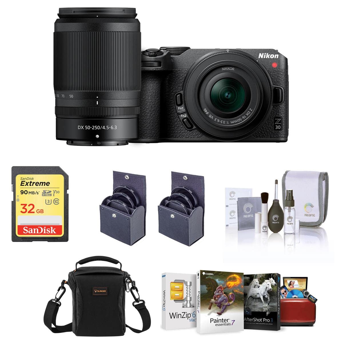 Amazon | Nikon Z 30 ミラーレスカメラ 16-50mm & 50-250mm レンズ付き