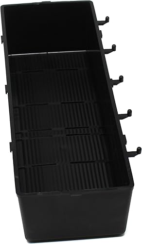 Miniatura 4 de JSP Manufacturing Contenedor de almacenamiento de tablero de clavijas negro resistente, contenedores de almacenamiento de piezas, ganchos a