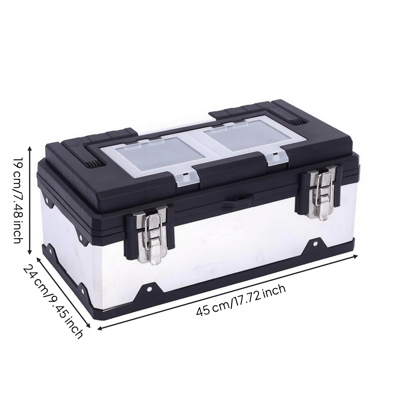 Caja Herramientas Plástico Rígido Caja Doble Hardware Pequeño Maletín para Taller