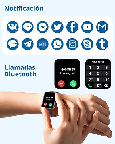 Miniatura 2 de RUIMEN Relojes inteligentes para hombres y mujeres (respuestahacer llamadas) compatibles con teléfonos iPhoneAndroid, pantalla HD de 1.85 pulgadas,