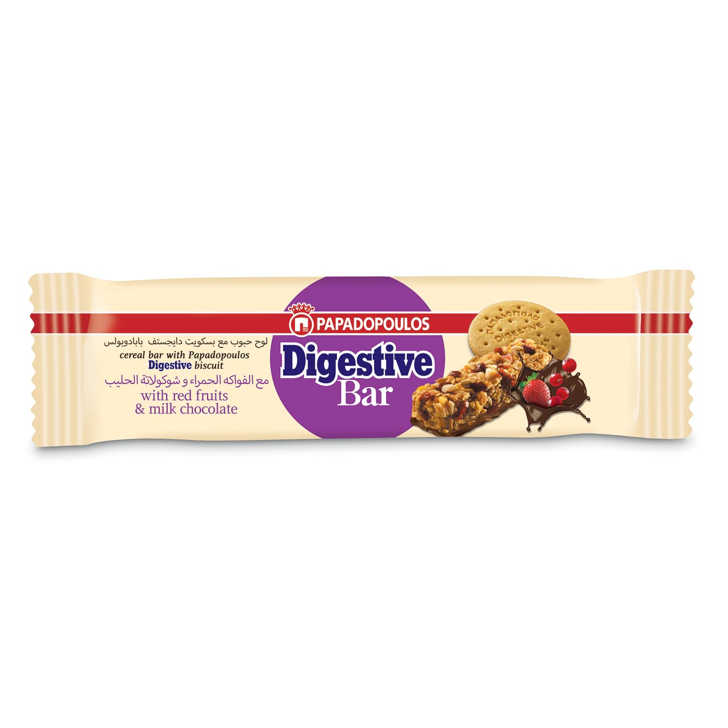 Digestive Bar With Fruits And Chocolate, 28G