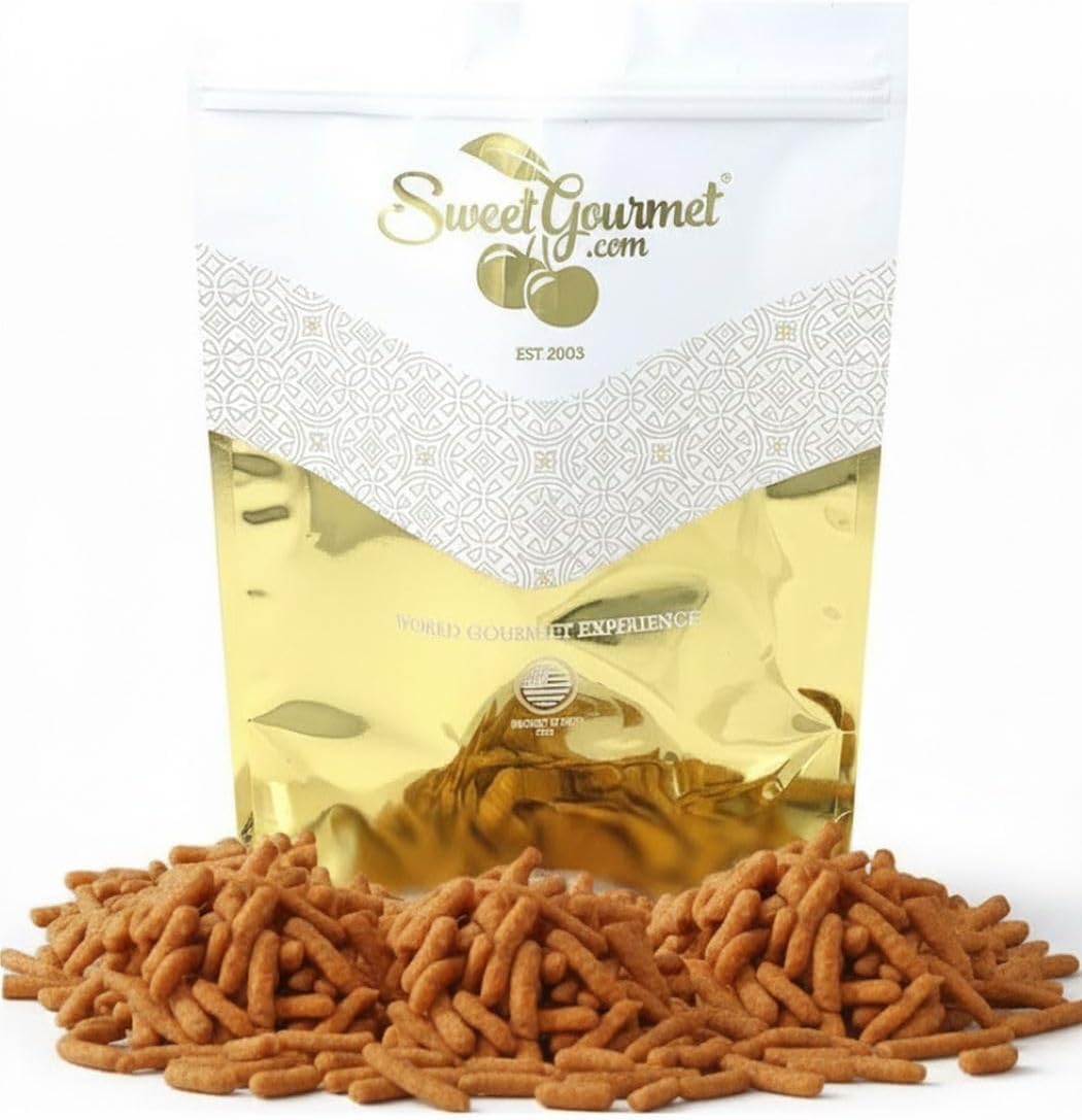 SweetGourmet Cheddar Sesame Sticks, Cheese Flavored Crunchy Snack, 2 Pound Bag, No Preservatives, No Artificial Flavors