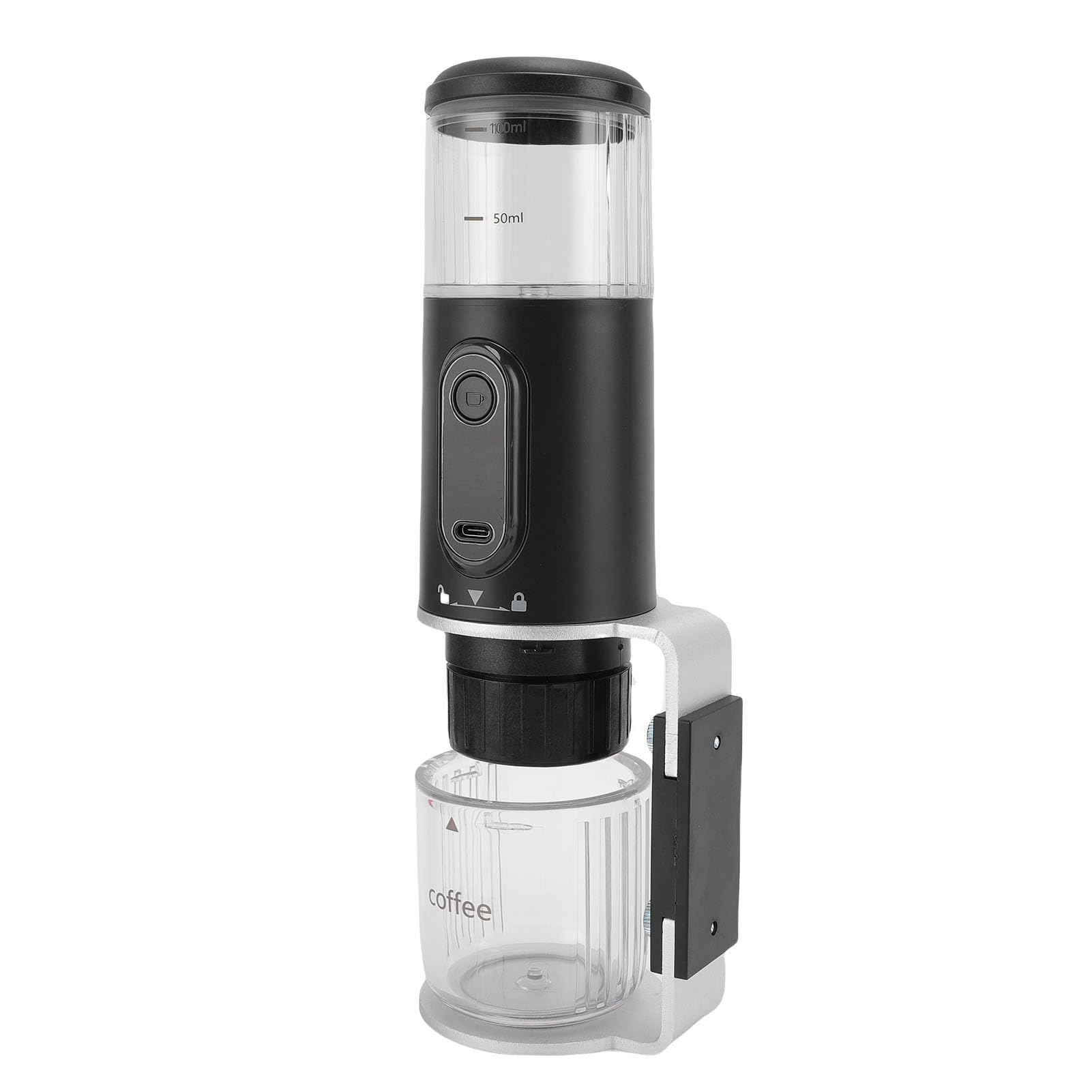 YUYTE Cafetera Portátil Recargable para Viajes con Café Molido (BLACK)