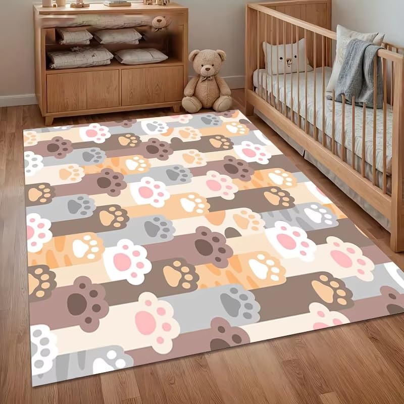 Tapis pattes pastel 50x80 cm : créez une ambiance cosy dans votre salon