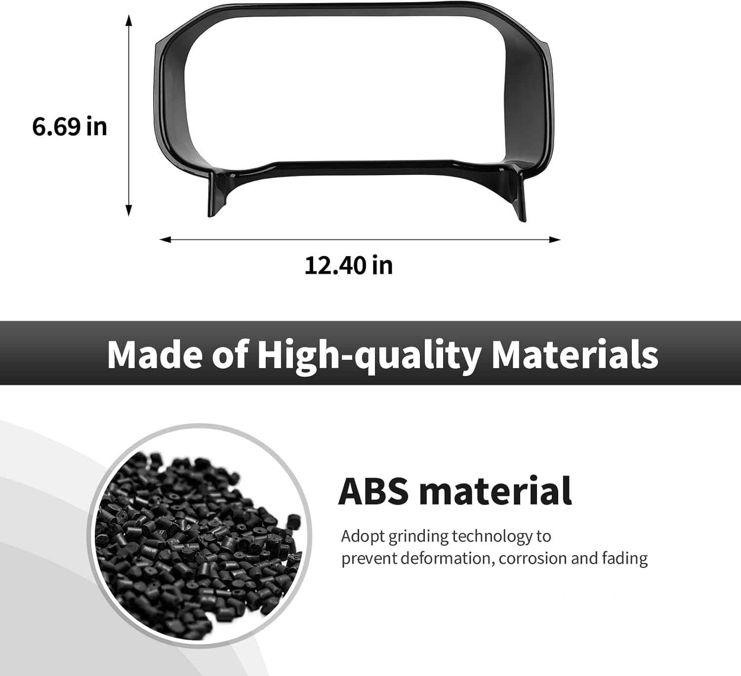 Cherocar Center Console Dashboard Meter Trim Frame Panel Cover for 2021 2022 2023 2024 2025 2026 Ford Bronco,Interior Dashboard Decoration Cover,for Ford Bronco Accessories