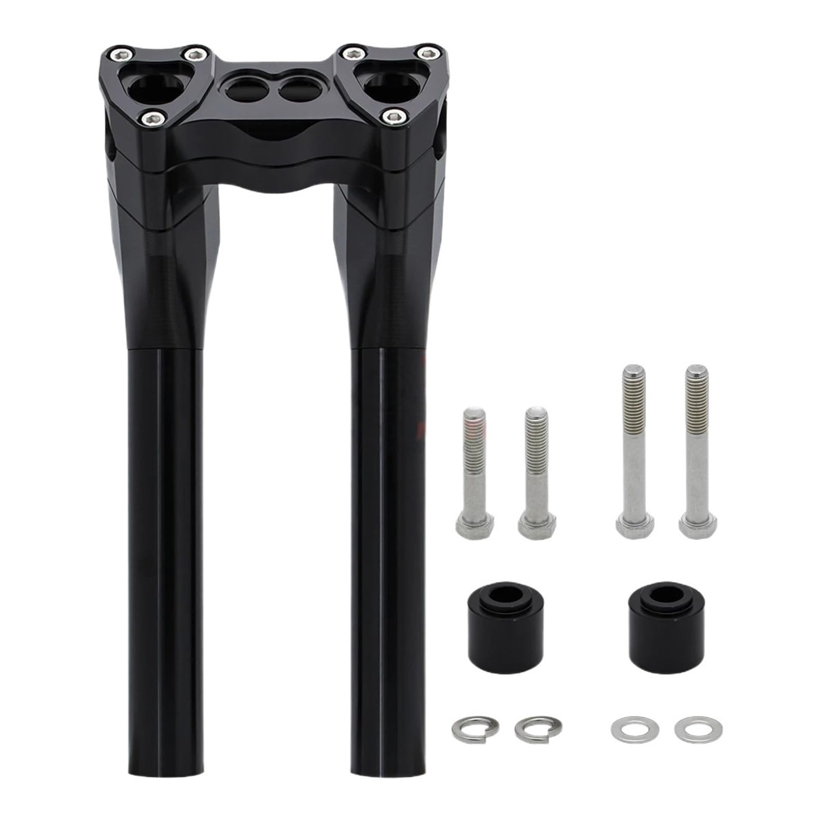 Części Motocyklowe Styl MX 1-1/8 "kierownica T-bar 6"-12" Podnośniki Typu Pullback Pasuje Do Harley Sportster Dyna Softail Street Zacisk Wspornika Kierownicy(6-Black)