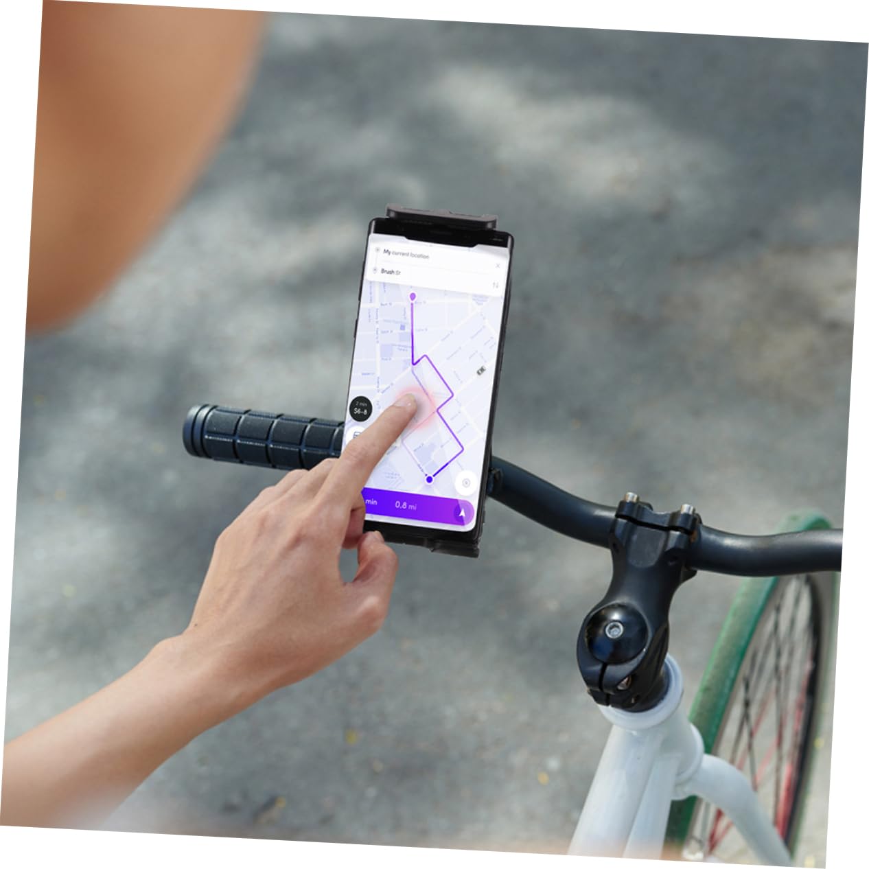 INOOMP Supporto Telefono per Bicicletta Regolabile 22mm in Abs e Gomma