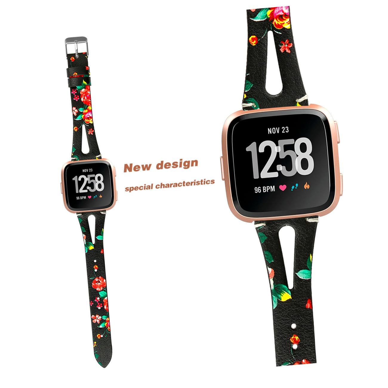 BESTonZON 3piezas De Para Reloj Hebilla Metálica Banda De Muñeca De Para Adultos y Flores