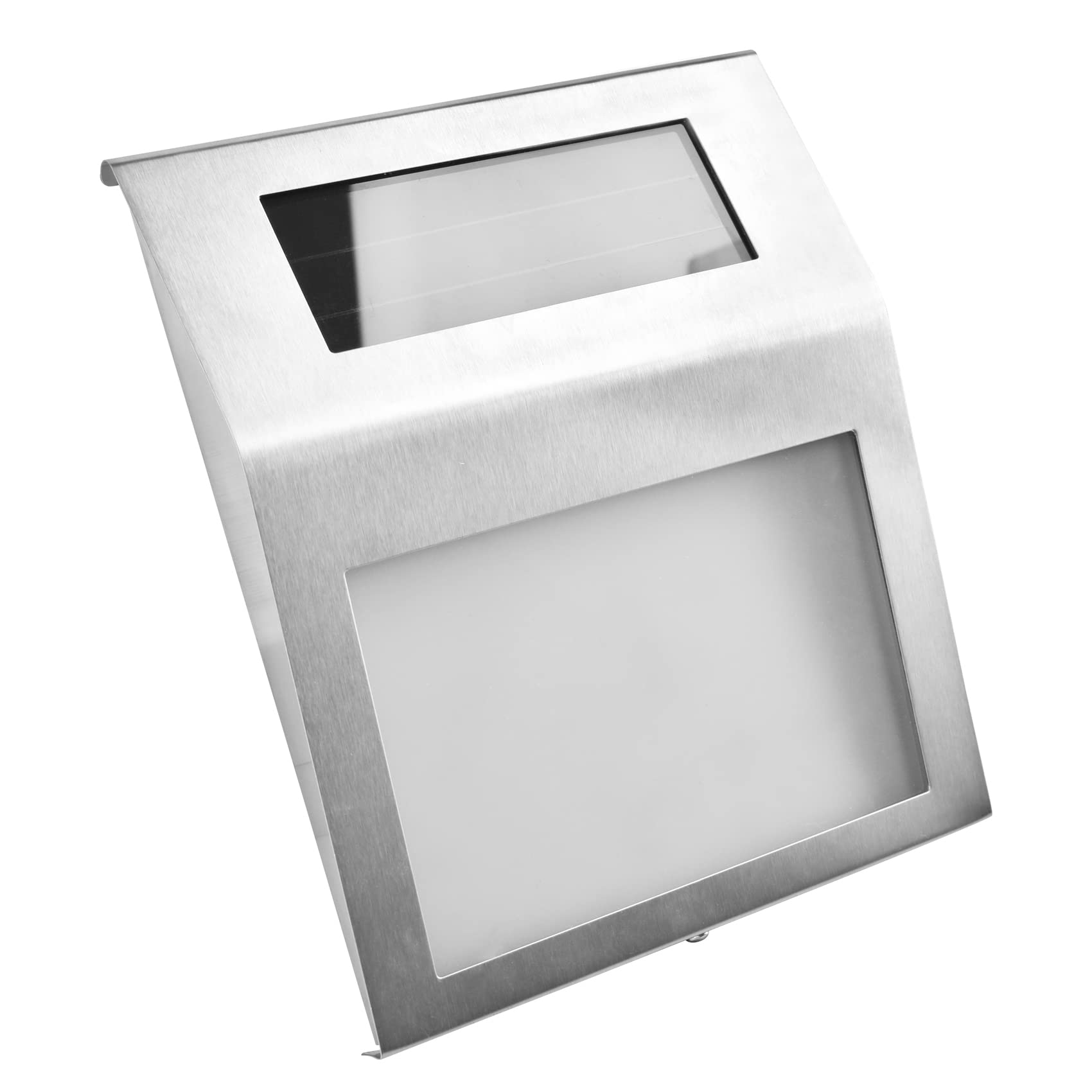 Solar Doorplate Lamp Stainless Steel Solar Outdoor Lights with Digital and Letter Doorplate Indicating Stickers Waterproof Super Bright Solar Porch Lights for Residential Apartment Office Building