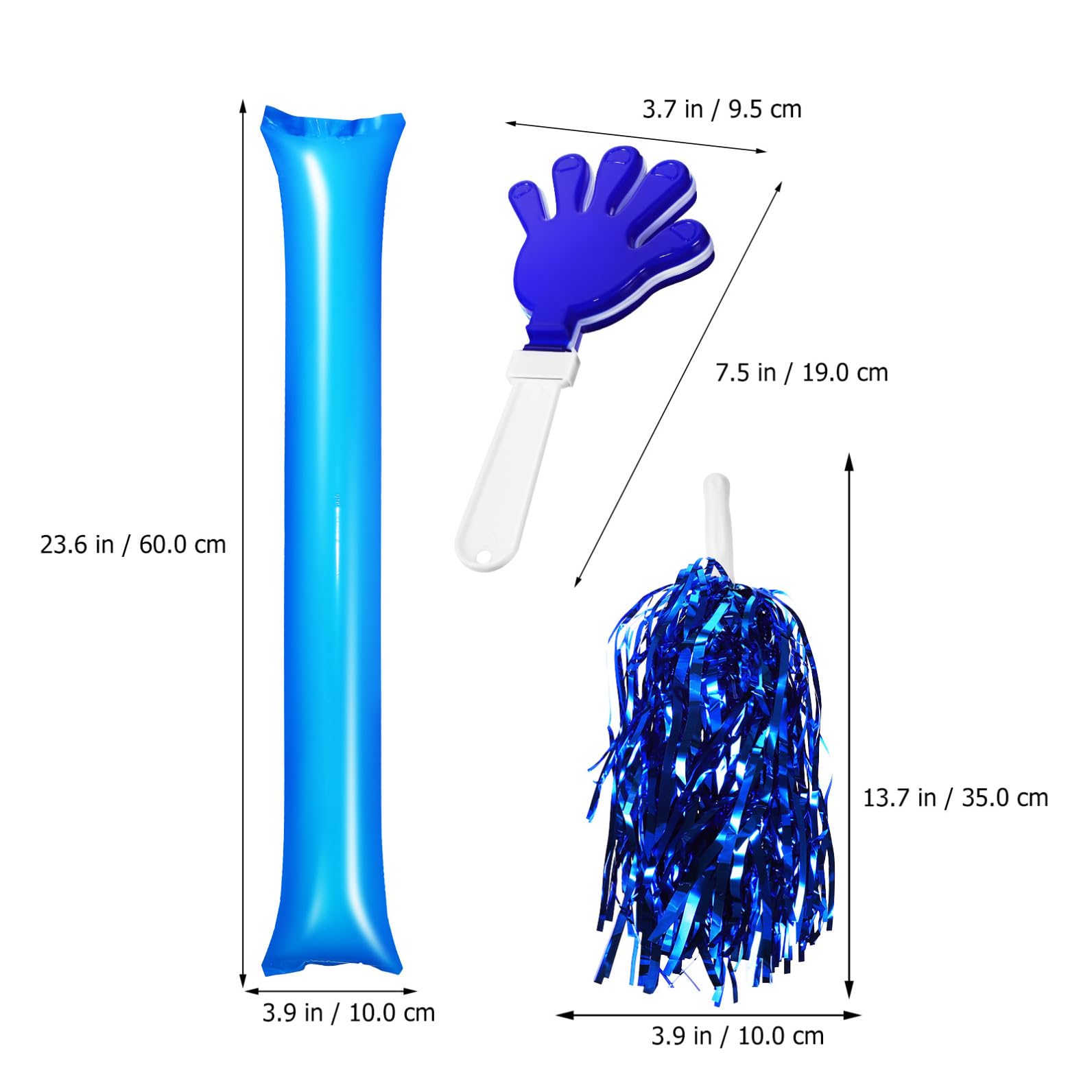 Kit Tifo Cheerleading 36 Pezzi in Plastica per Eventi Sportivi