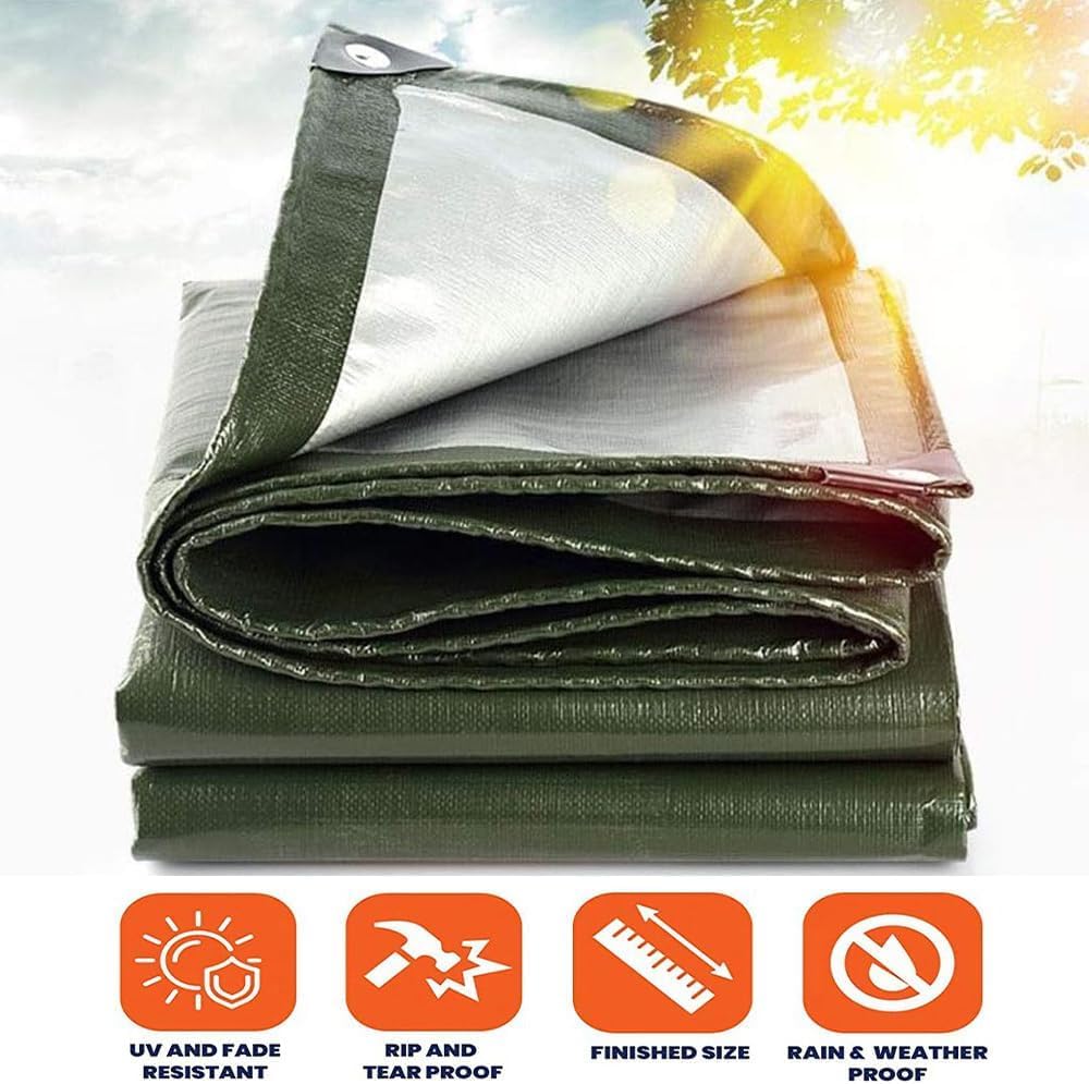 Telone Impermeabile Ultra Pesante 250 G/m² - 6x10 Metri Con Occhielli | Per Coperture Esterni - Foto 11