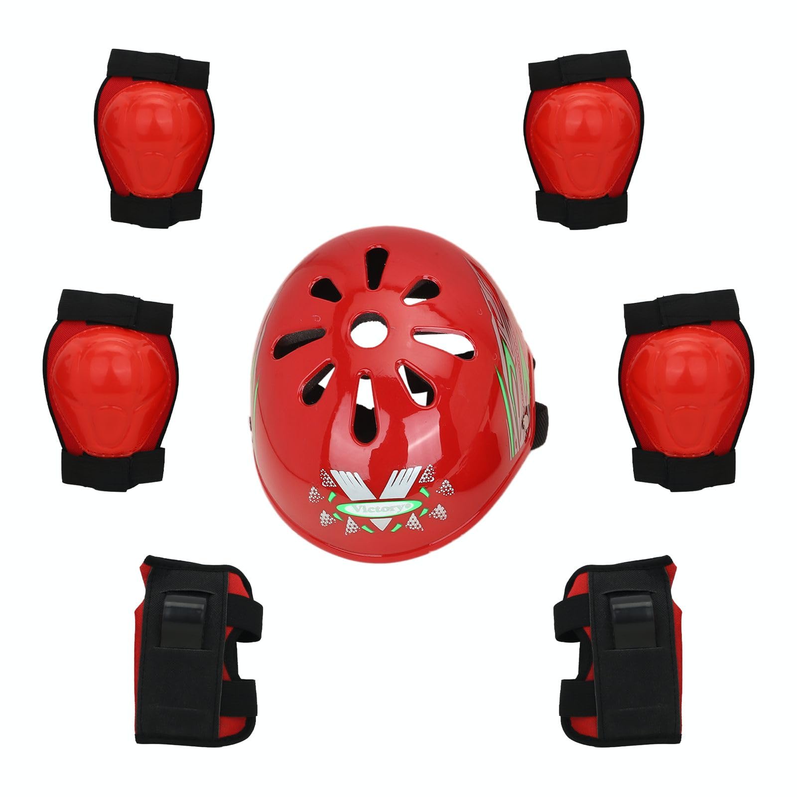 Victory V Ridestar Skating and Cycling Protective Kit for Kids (5-12 Years) - Full Safety Gear with Helmet, Elbow, Wrist & Knee Guards-image-36