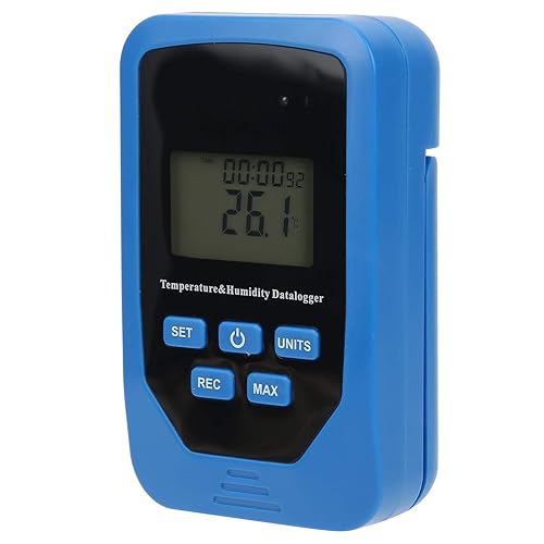 Miniatura 3 de Hyuduo Termohigrómetro digital Registrador de datos de humedad Monitor de temperatura y humedad con 80000 datos de almacenamiento de datos Punto de
