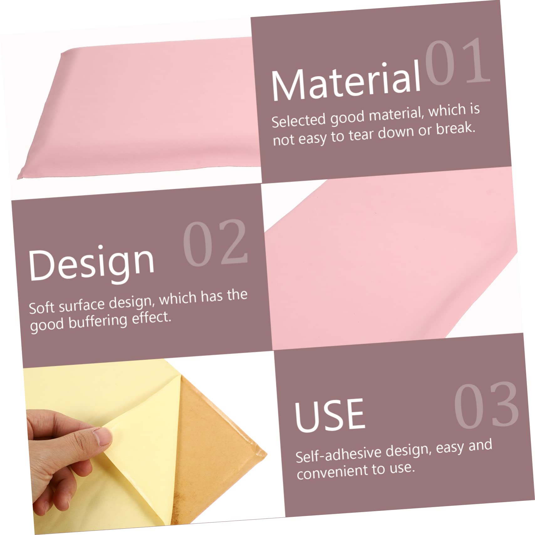 YARNOW 6 piezas Pegatina Anticolisión para Bebés Adhesiva y Resistente al Agua Decoración de Pared y para Habitaciones Infantiles Fácil Instalación Color Rosa Pastel