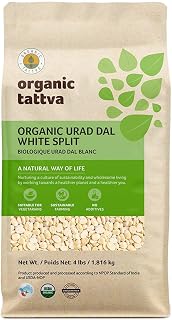 Organic Tattva Urad Dal White Split Packed In 4 Lbs Vacuum Pack