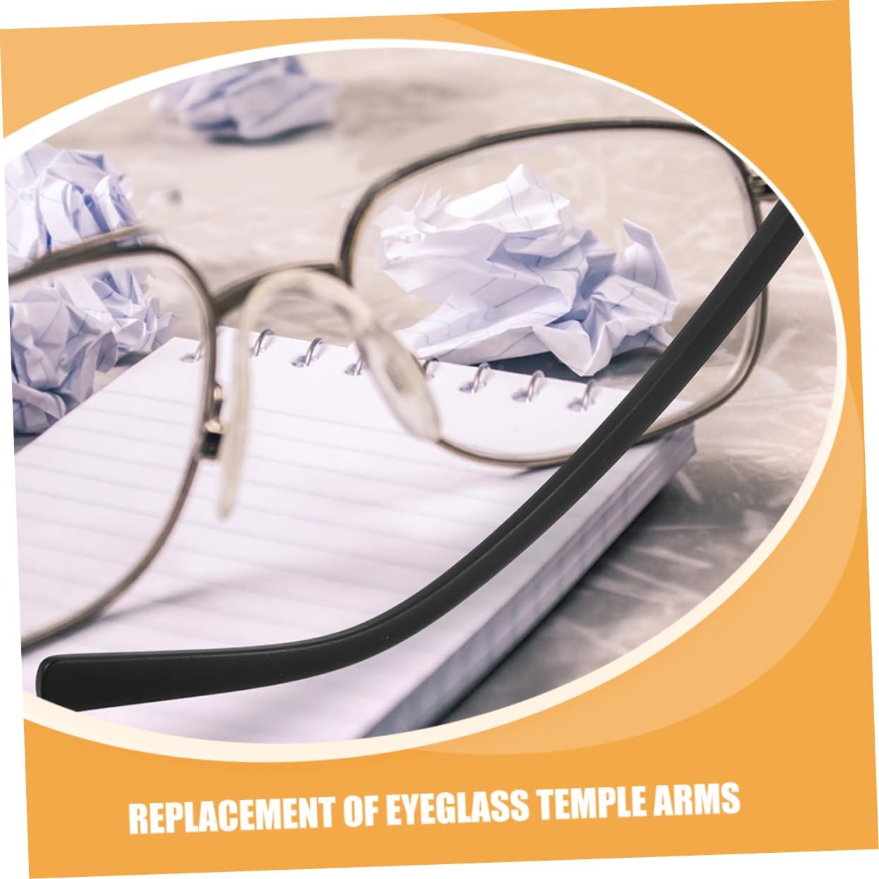 2 Pairs TR90 Eyeglass Replacement Arms Universal Glasses Repair Kit for Sunglasses and Spectacles Screws Sturdy and Lightweight Eyewear Frame Temples