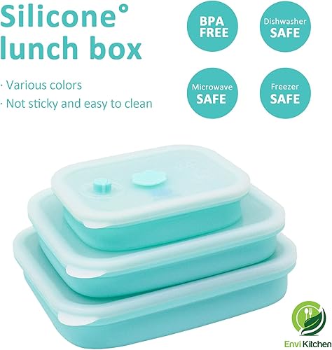 Miniatura 3 de Contenedores de almacenamiento de alimentos con tapas herméticas, contenedor plegable para cocina, organización de despensa, aperitivos herméticos