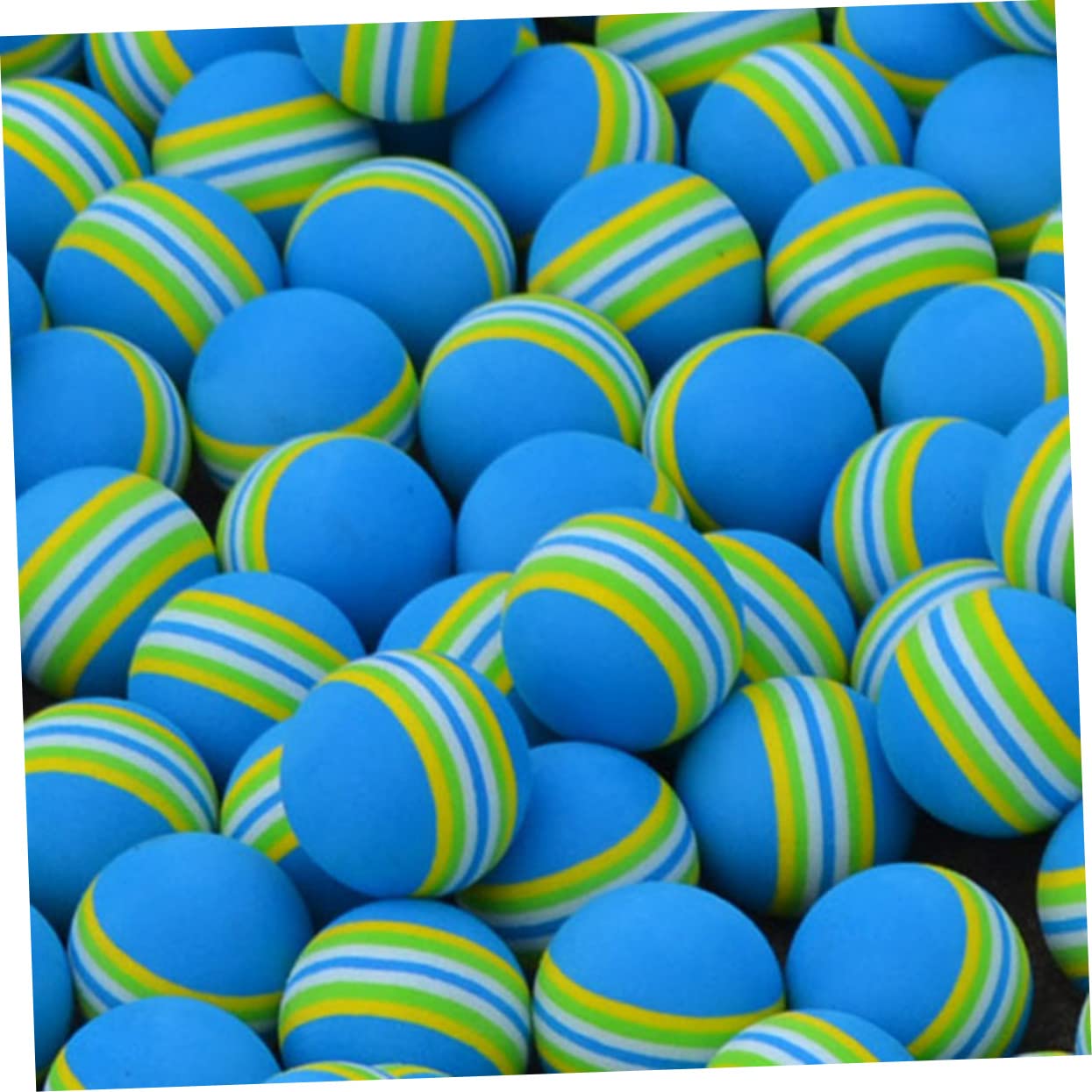 SUPVOX 3sets Indoor Training Aid Soft Eva Rainbow Balls Foam Practice 12pcs*3