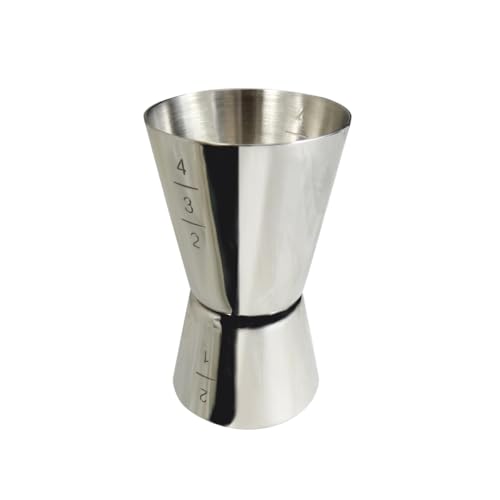 LOUIS TELLIER N4135 Doppelter Messbecher für Alkohol aus Edelstahl 2/4 cl.