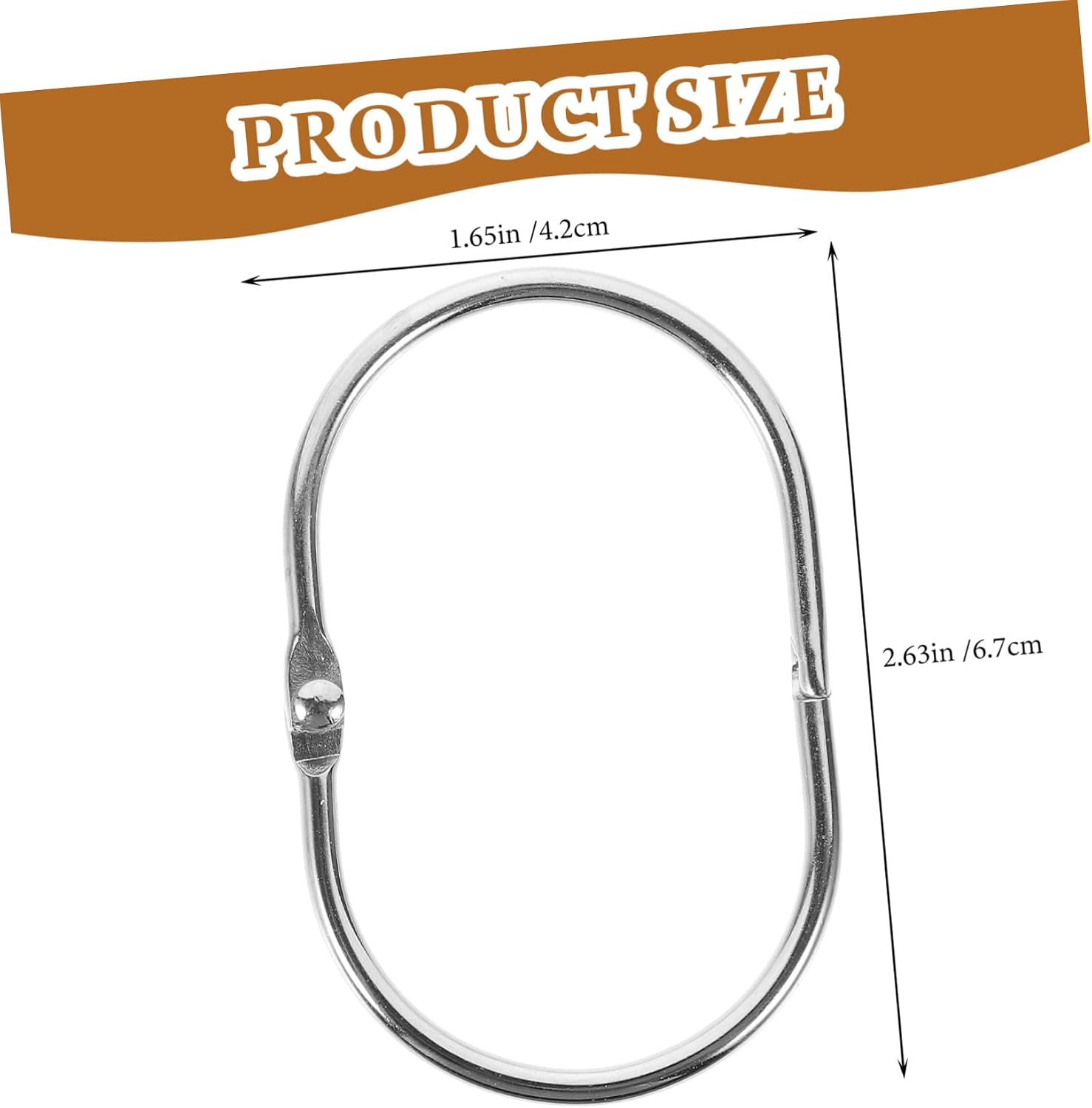 PRETYZOOM 30pcs Shower Curtain Rod Hooks Oval Shower Curtain Rings Decorative Bath Hangers Rust Metal