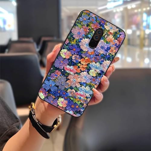 Phone Case Compatible with Xiaomi F1/Xiaomi Pocophone F1, Shockproof Graffiti oil painting Silicone Protective Dirt-resistant Cu