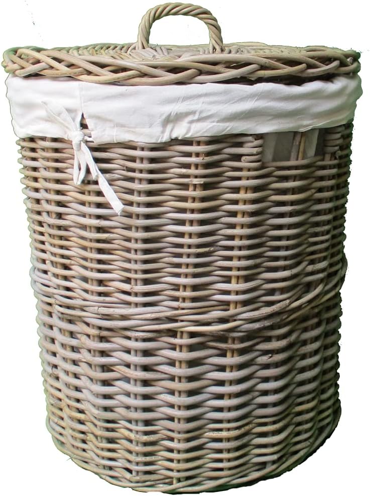 Somerset Levels Strong Grey Wicker Laundry Basket L Amazon.co.uk