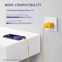 Vista 2 de iPhone Charger Fast Charging,[MFi Certified] 2Pack 20W Type C Fast Charger Block with [10FT&6FT] USB C to Lightning Cable Compatible for iPhone