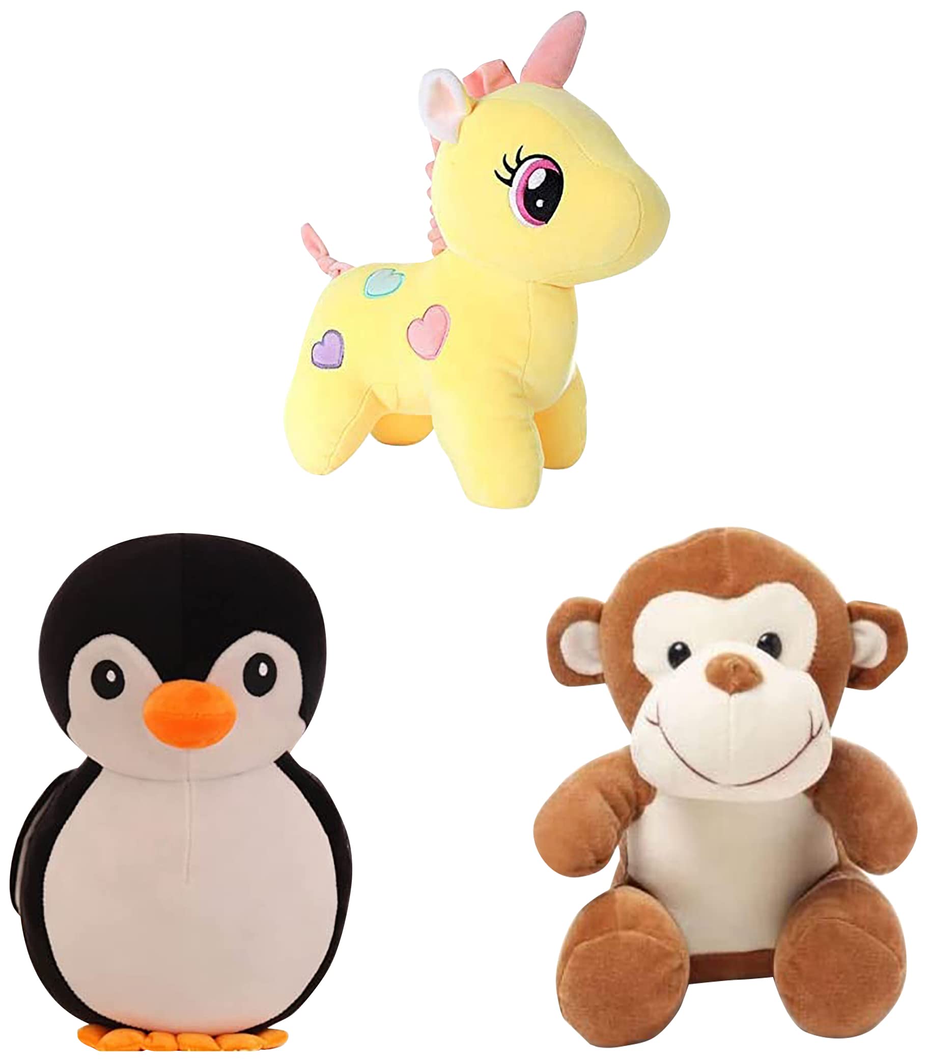 See full amazon price history chart for Babique Unicorn Teddy Bear Plush Soft Toy, Yellow+Penguin Teddy Bear Plush Soft Toy+Monkey Plush Soft Toy-(Set of 3Toys) Babique Unicorn Teddy Bear Plush Soft Toy, Yellow+Penguin Teddy Bear Plush Soft Toy+Monkey Plush Soft Toy-(Set of 3Toys) (B0BHMLN8P5) Amazon Price History, Amazon Price Tracker