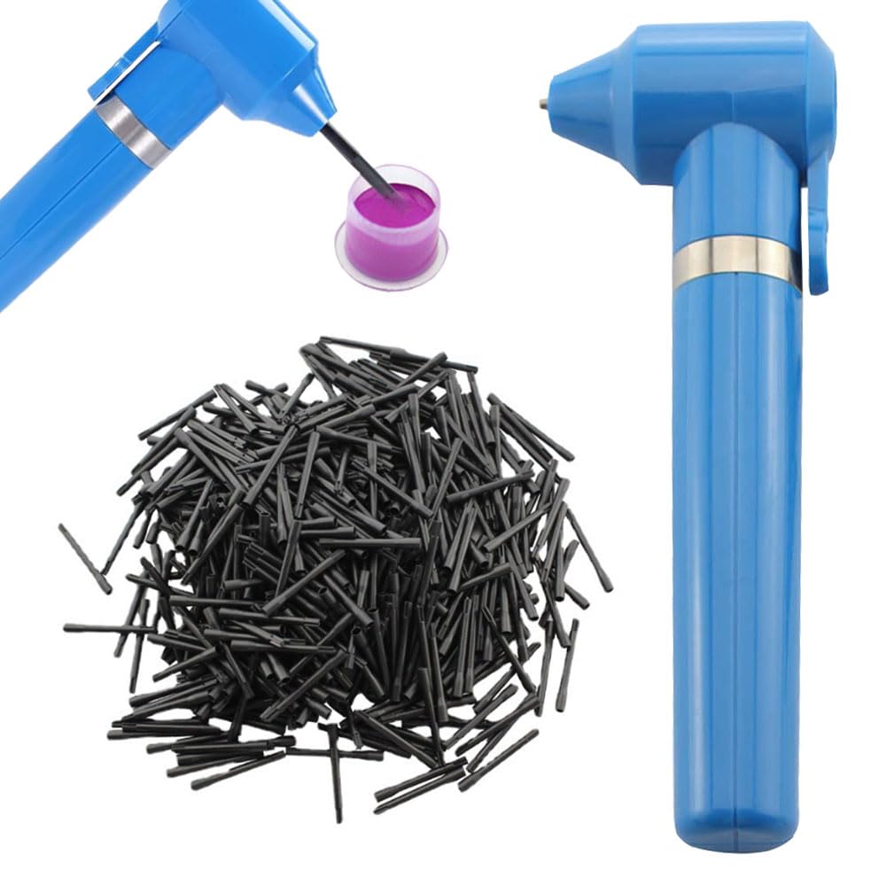 Tattoo Ink Mixer Machine with 100Pcs Ink Mixing Sticks - Gakonp Pigment Mixer Agitator Blue Electric Pigment Machine for Tattoo Supplies Makeup Eyebrow-image-42