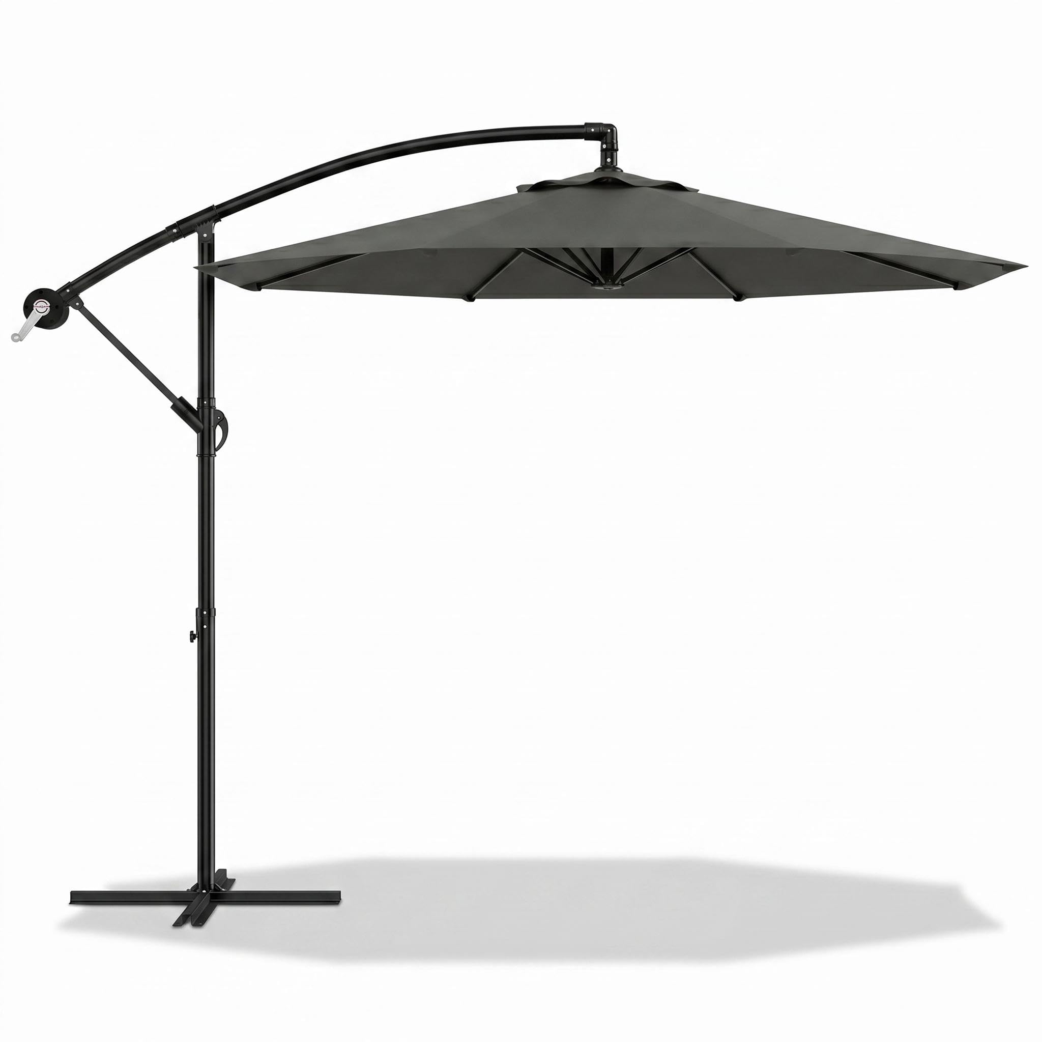 Garvee Parasol Déporté Giratorio Ø300 cm – Protección UV, Tela Impermeable Anti-Decoloración – Inclinable, Con Manivela, Funda y Base Incluidas – Ideal Para Terraza, Jardín y Piscina