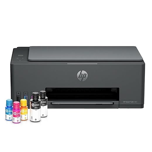 Impressora Multifuncional HP Smart Tank 581 Tanque de Tinta Colorida Wi-Fi com autorreparo, USB - Impressora, Copiadora e Scanner Cor: Cinza Chumbo (4A8D5A)