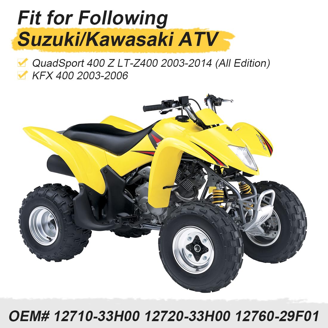 Árbol de Levas de Admisión y Escape con Cadena de Distribución para Suzuki QuadSport 400 Z LT-Z400 2003-2014, para Ka-wasaki KFX 400 2003-2006 12710-33H00 12720-33H00 12760-29F01